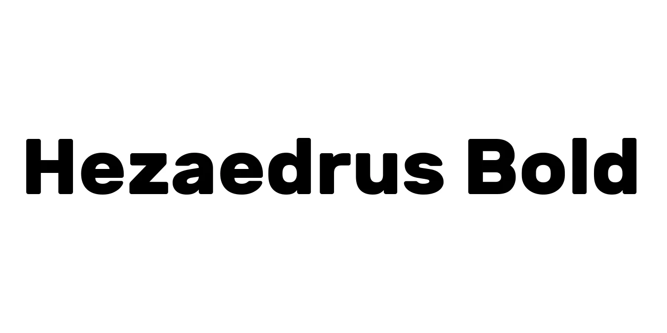 Hezaedrus Bold Font Preview