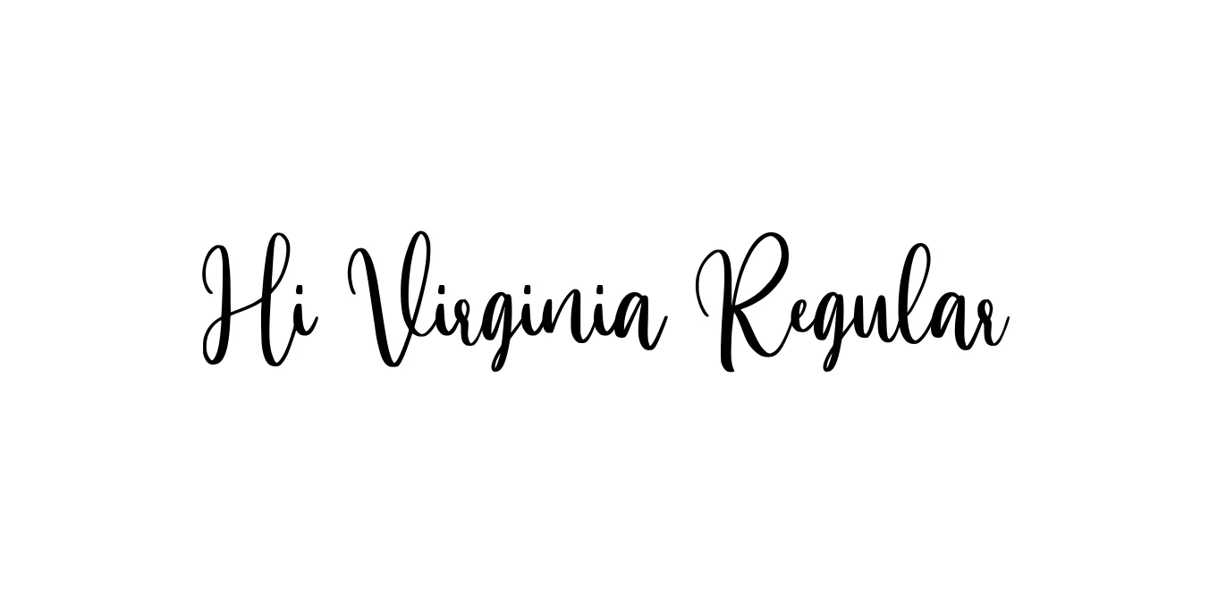 Hi Virginia Regular Font Preview
