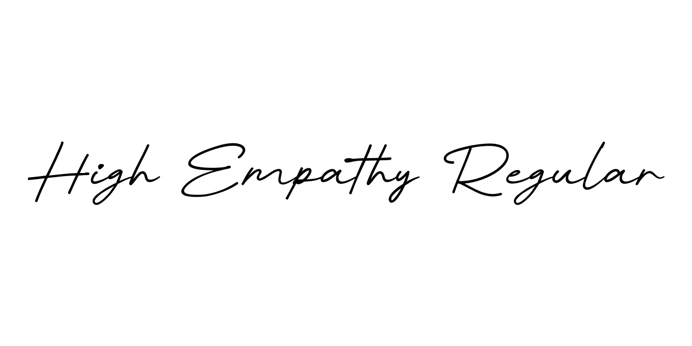 High Empathy Regular Font Preview