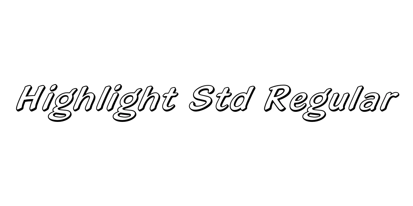 Highlight Std Regular Font Preview