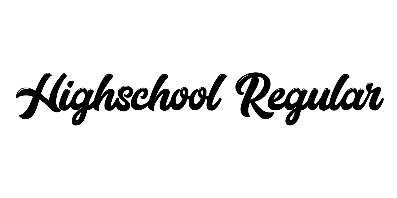 Highschool Regular Font Preview