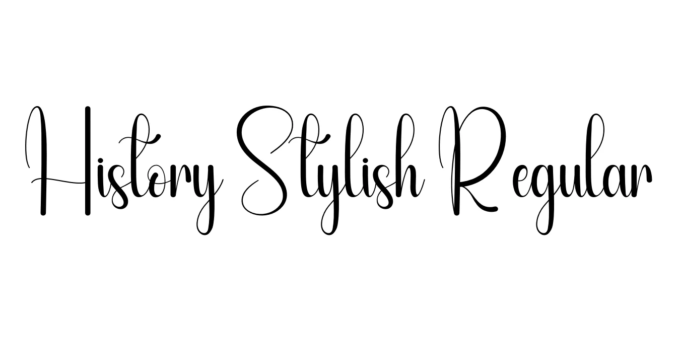 History Stylish Regular Font Preview