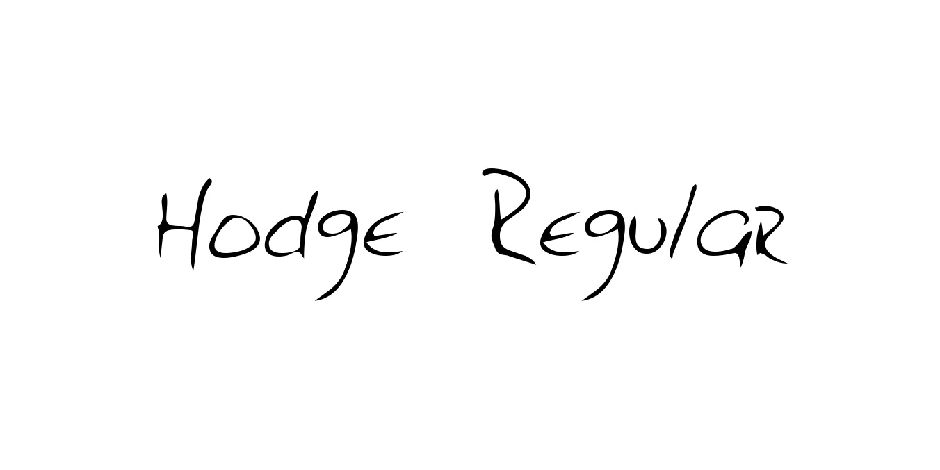 Hodge Regular Font Preview
