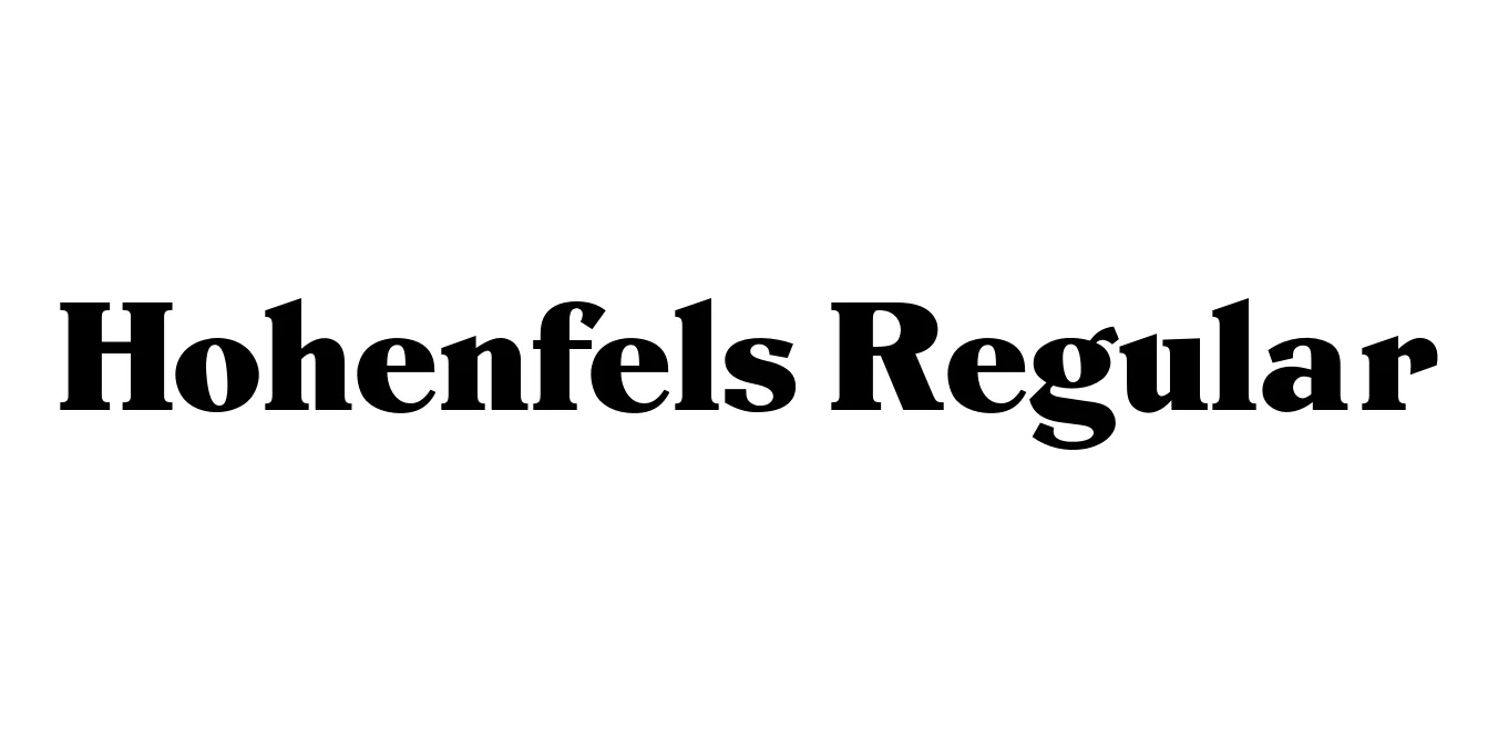 Hohenfels Regular Font Preview
