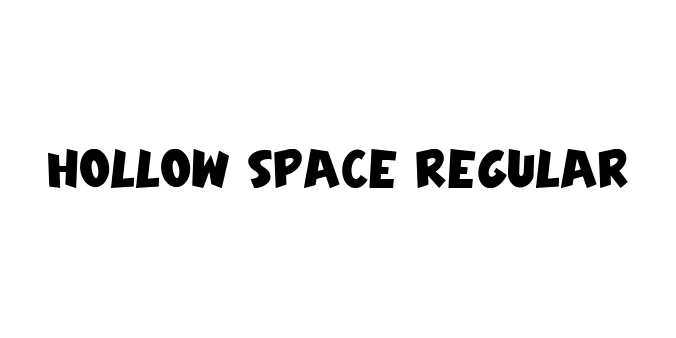 Hollow Space Regular Font Preview