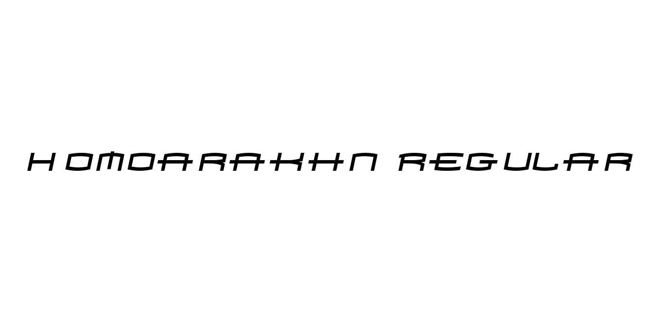 Homoarakhn Regular Font Preview