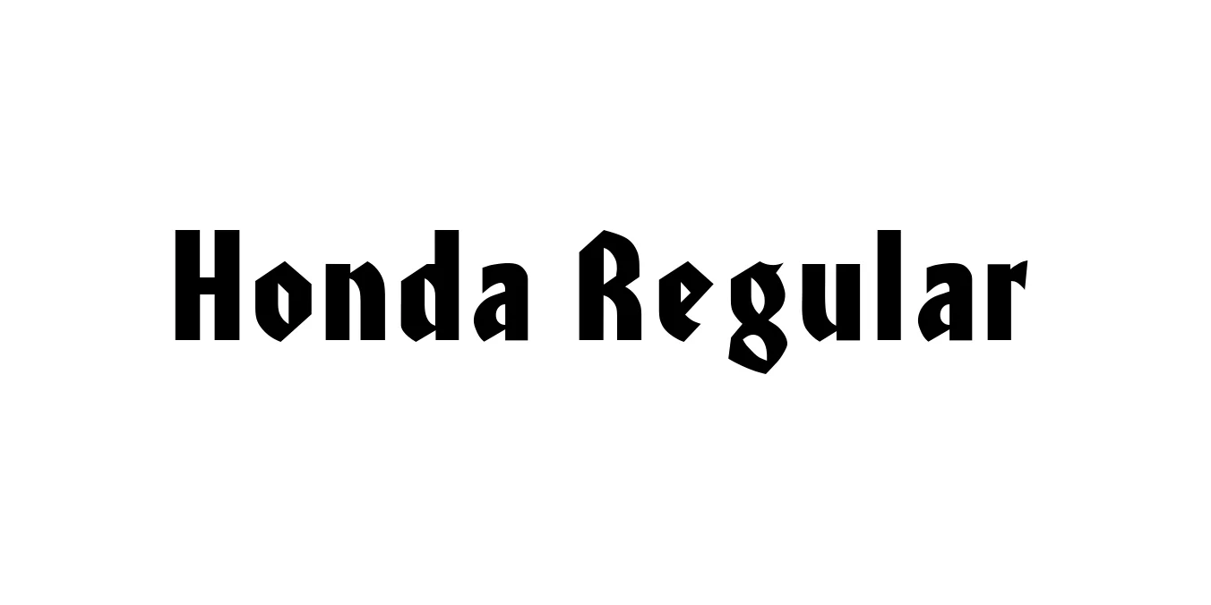Honda Regular Font Preview