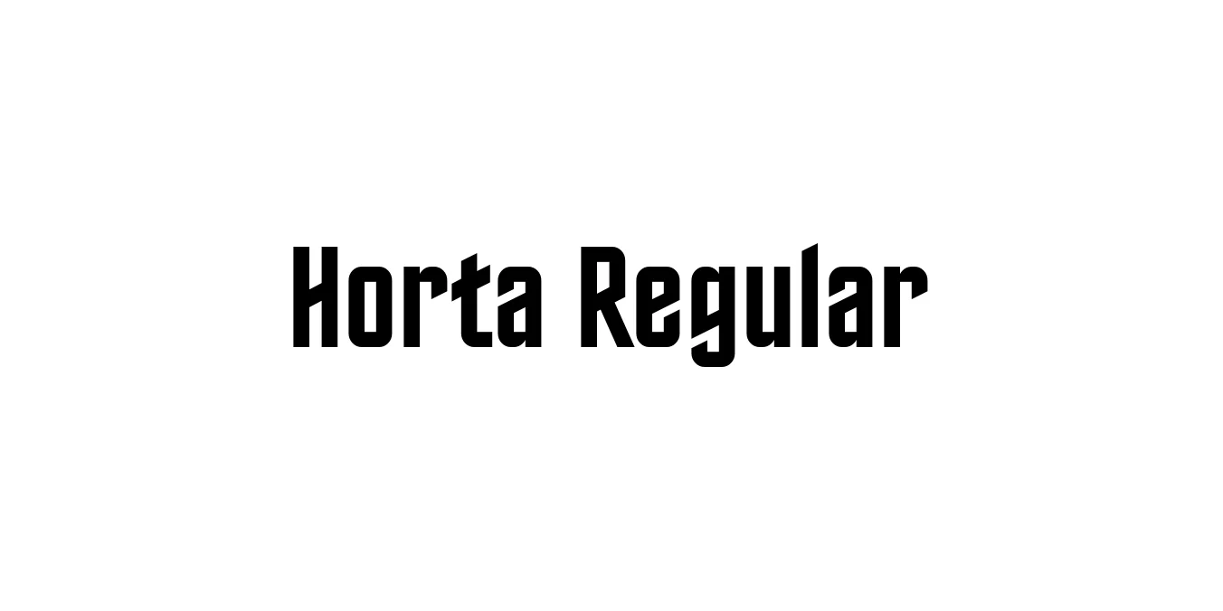 Horta Regular Font Preview