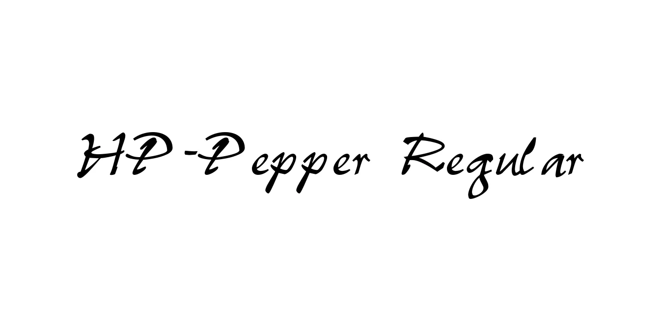 HP-Pepper Regular Font Preview
