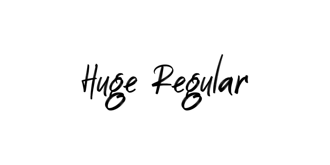 Huge Regular Font Preview