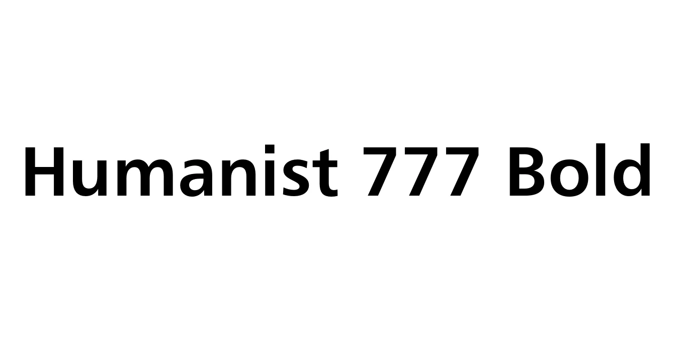 Humanist 777 Bold Font Preview