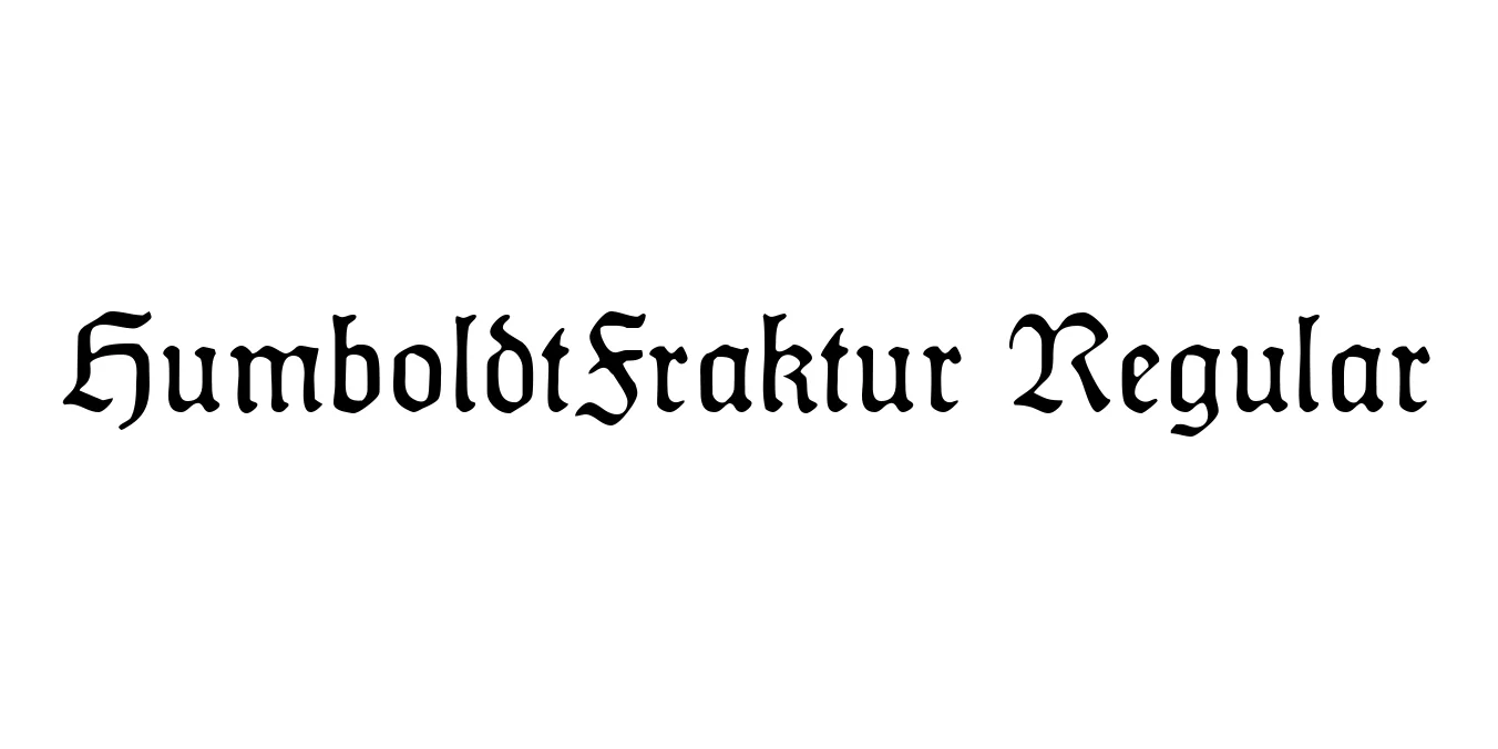 HumboldtFraktur Regular Font Preview