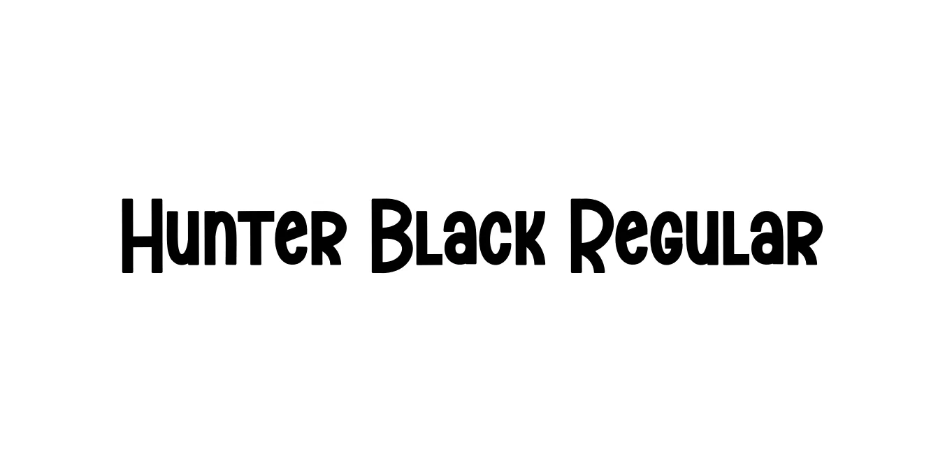 Hunter Black Regular Font Preview