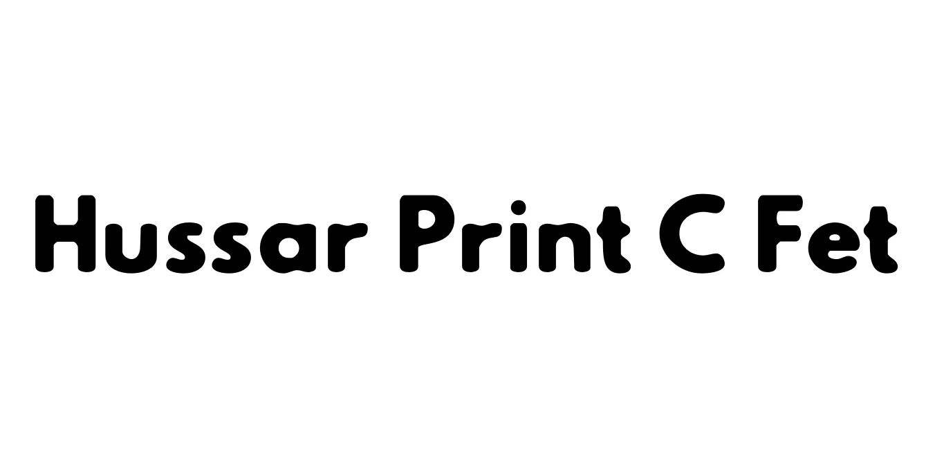 Hussar Print C Fet Font Preview