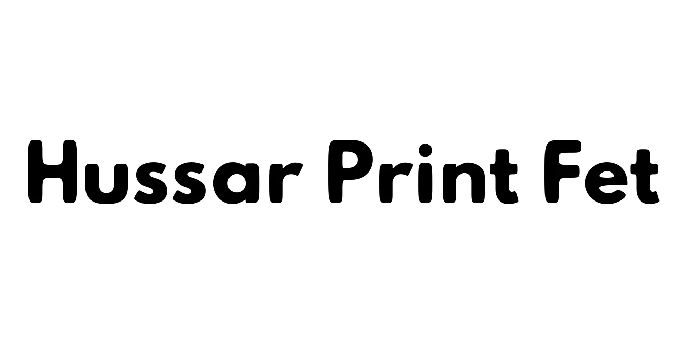 Hussar Print Fet Font Preview