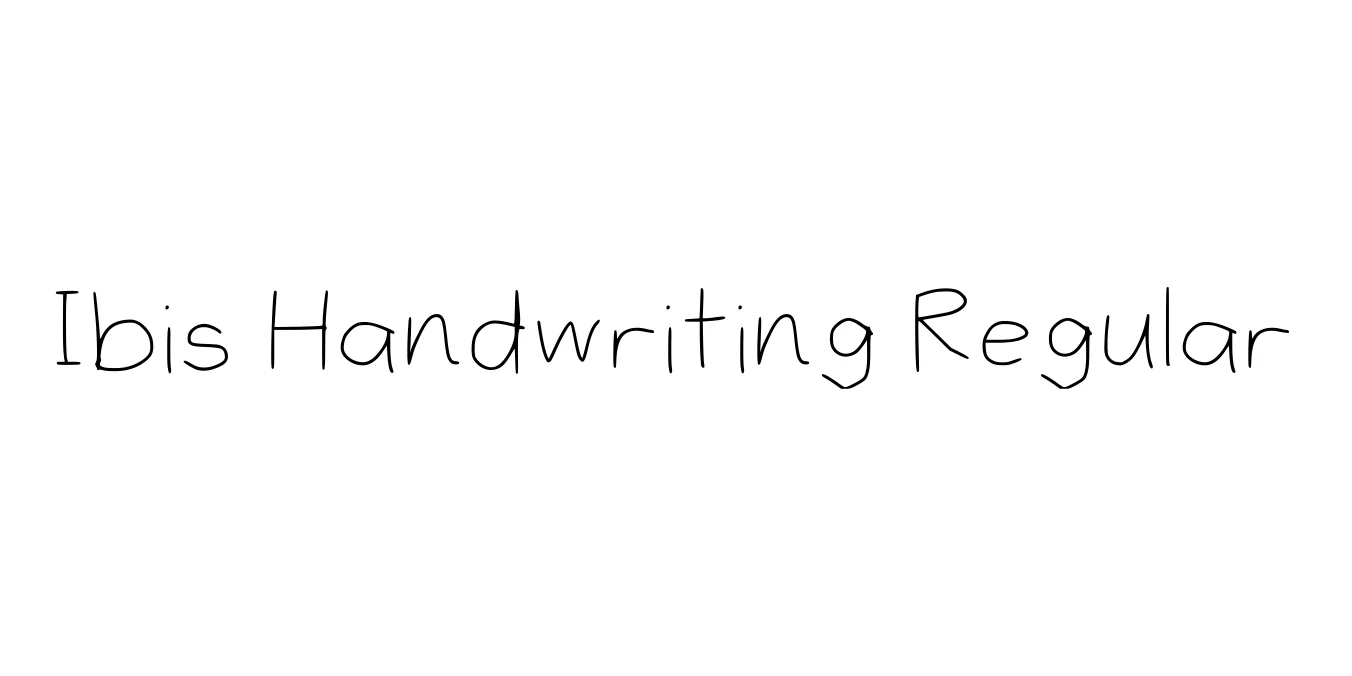 Ibis Handwriting Regular Font Preview