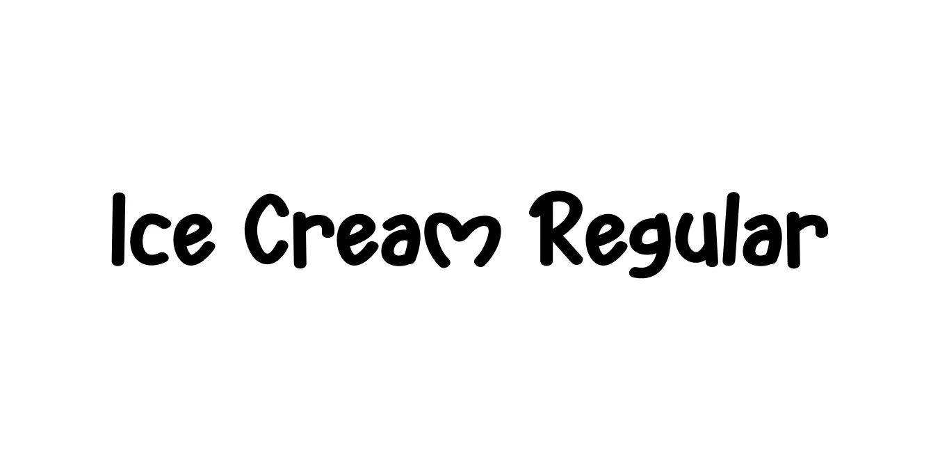 Ice Cream Regular Font Preview