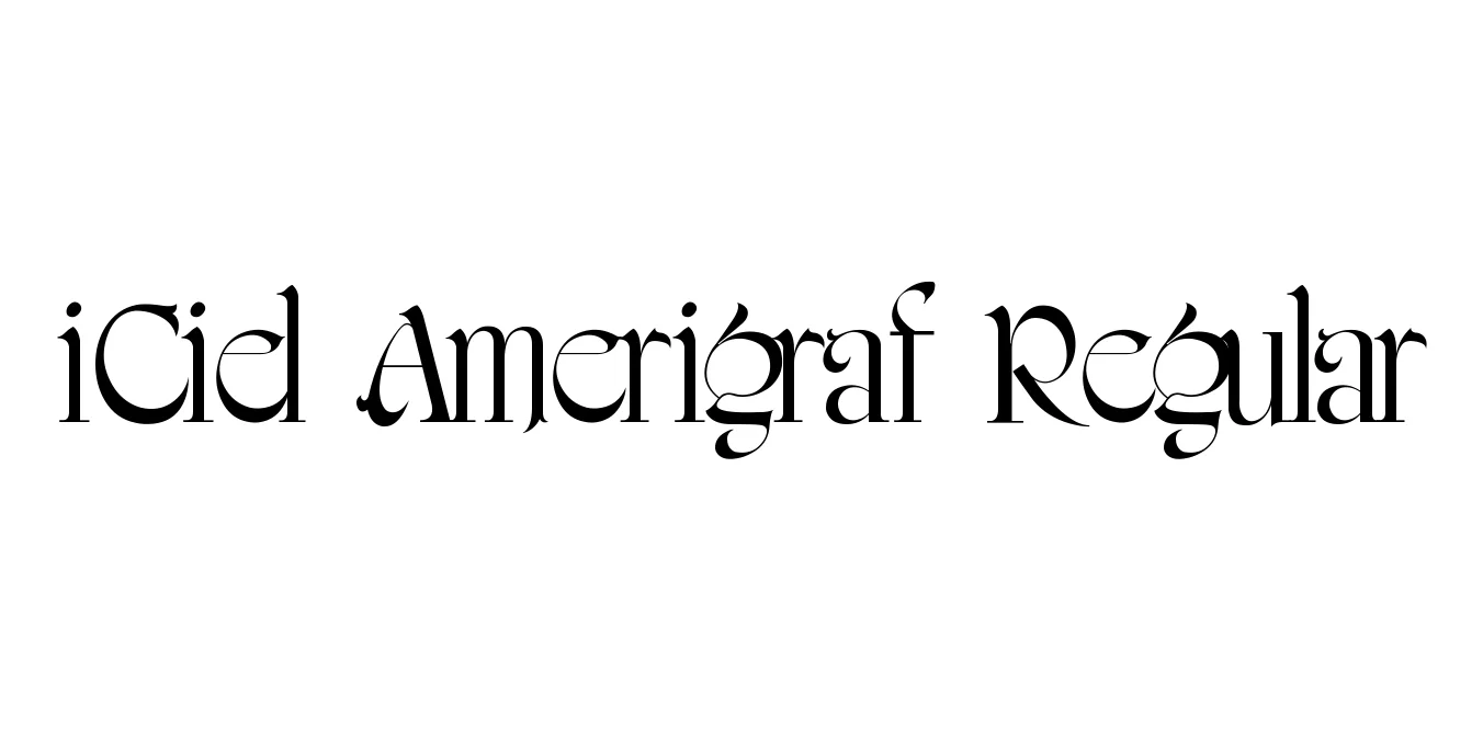 iCiel Amerigraf Regular Font Preview