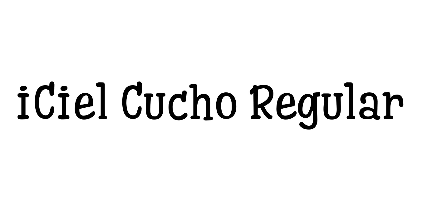 iCiel Cucho Regular Font Preview