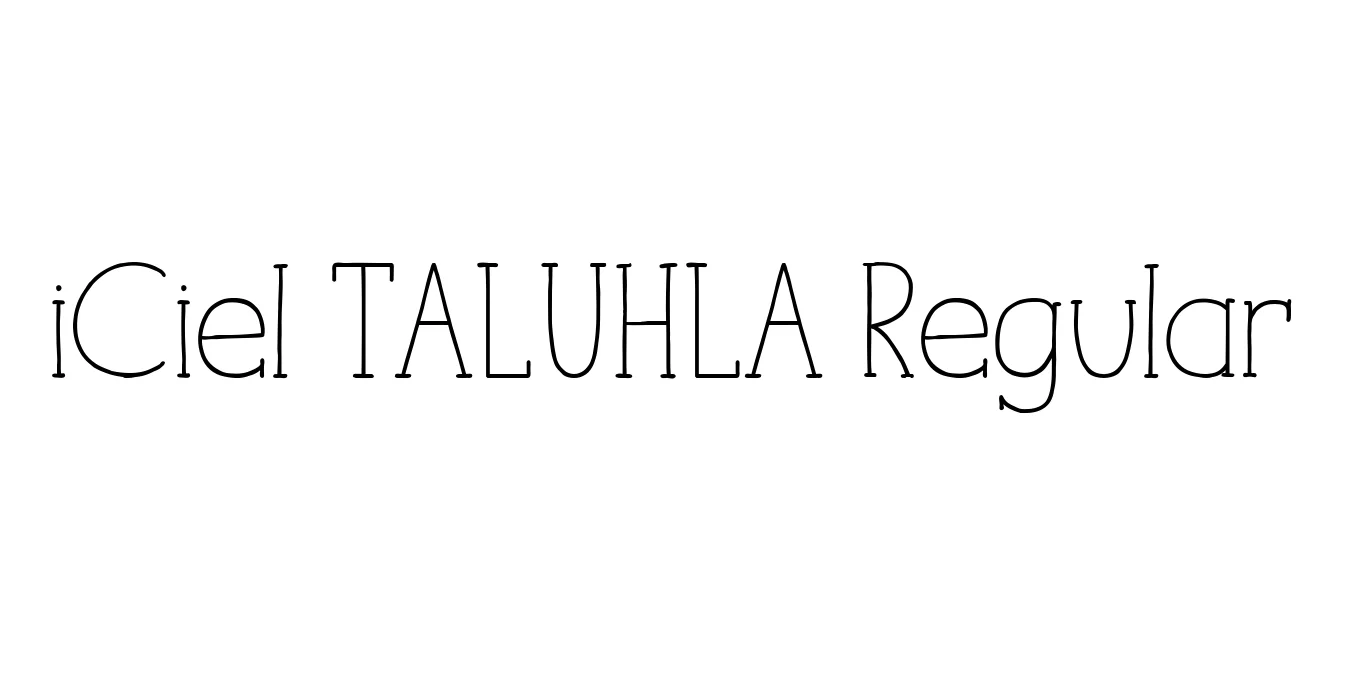 iCiel TALUHLA Regular Font Preview