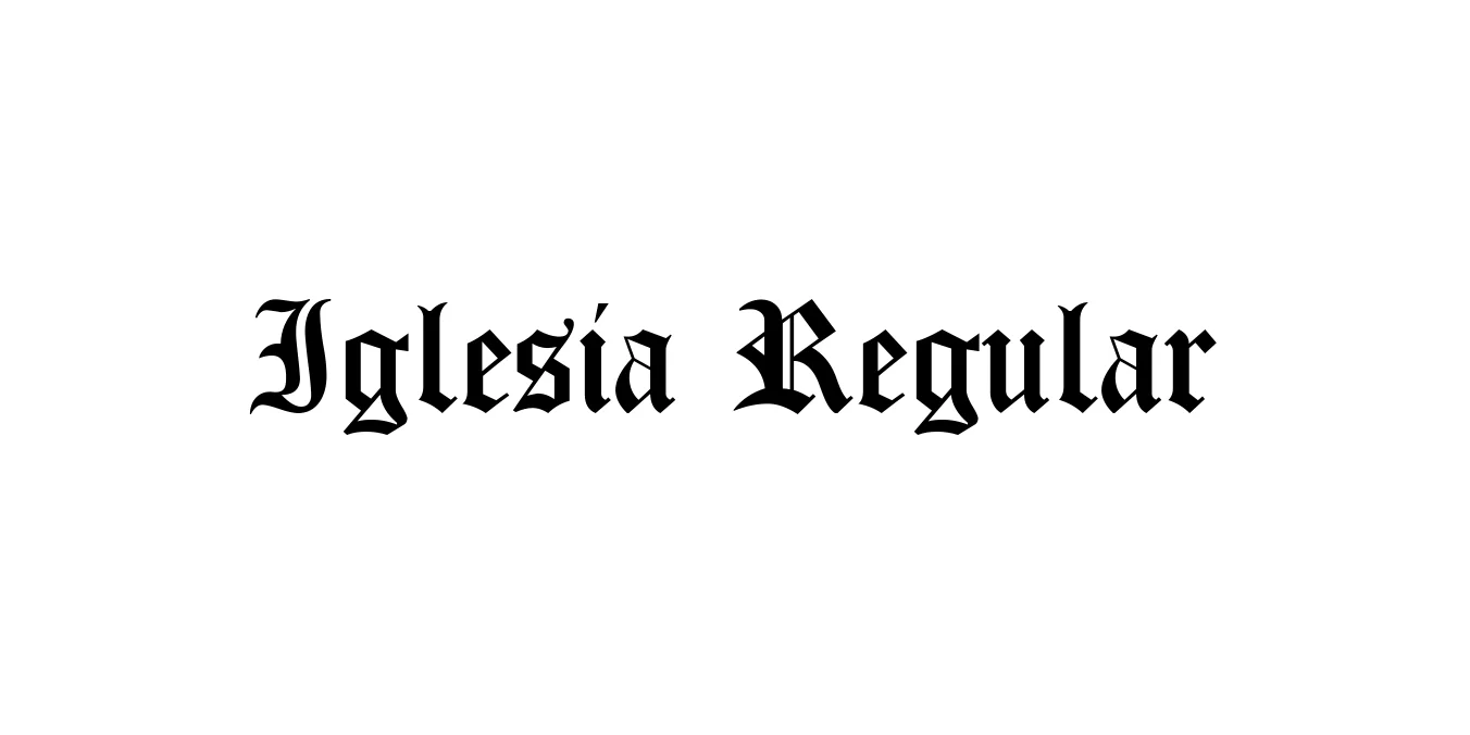 Iglesia Regular Font Preview