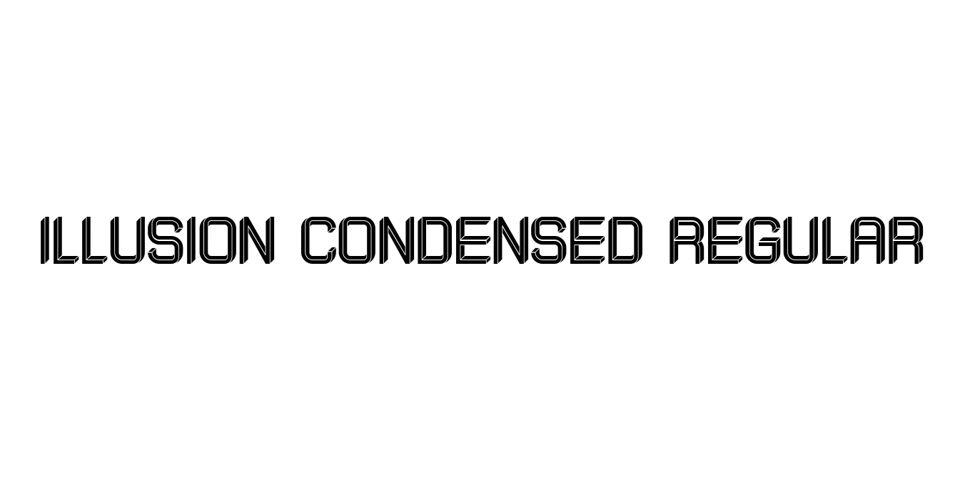 Illusion Condensed Regular Font Preview