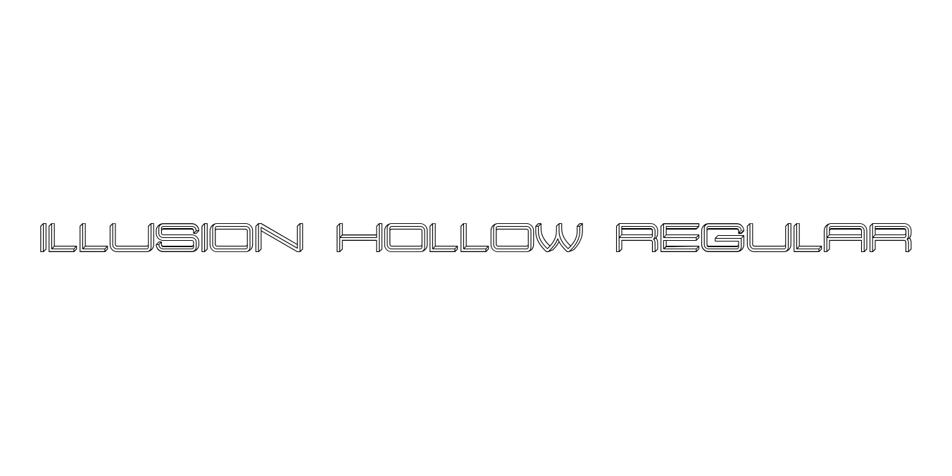 Illusion Hollow Regular Font Preview
