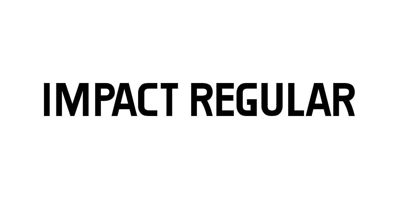 Impact Regular Font Preview