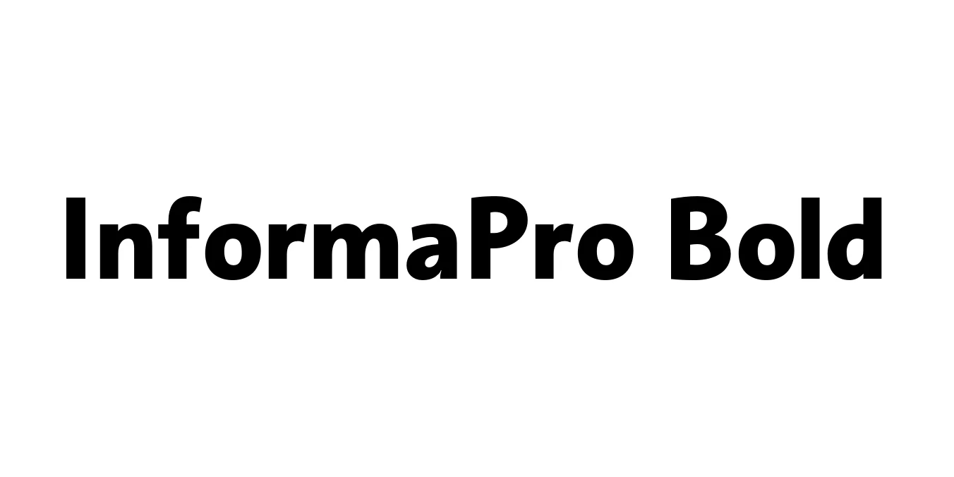 InformaPro Bold Font Preview