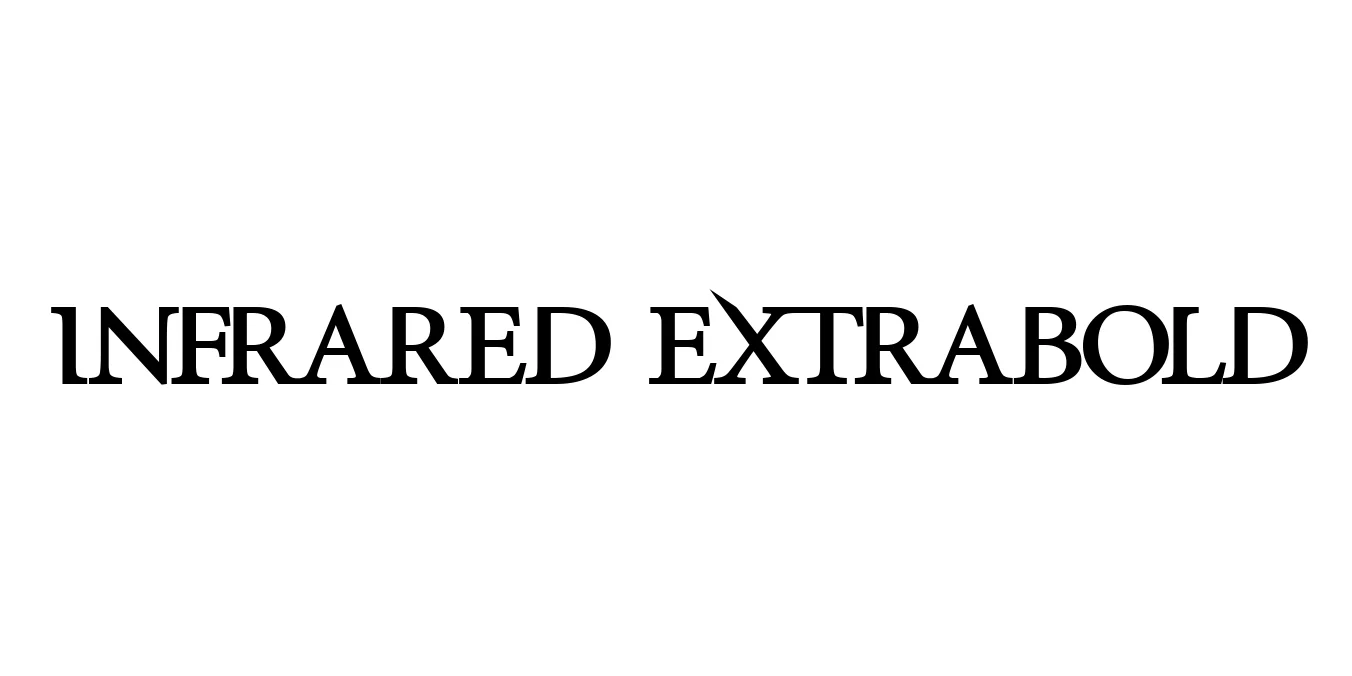 InfraRed ExtraBold Font Preview