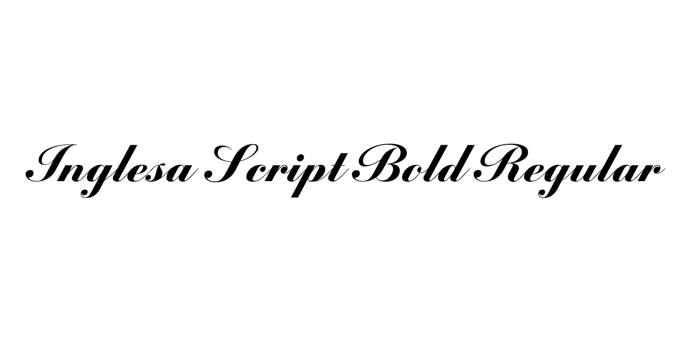 Inglesa Script Bold Regular Font Preview