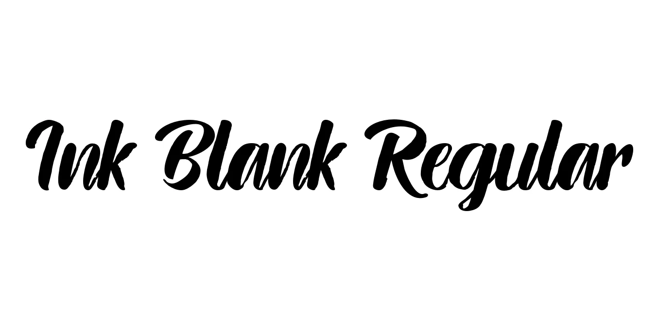 Ink Blank Regular Font Preview