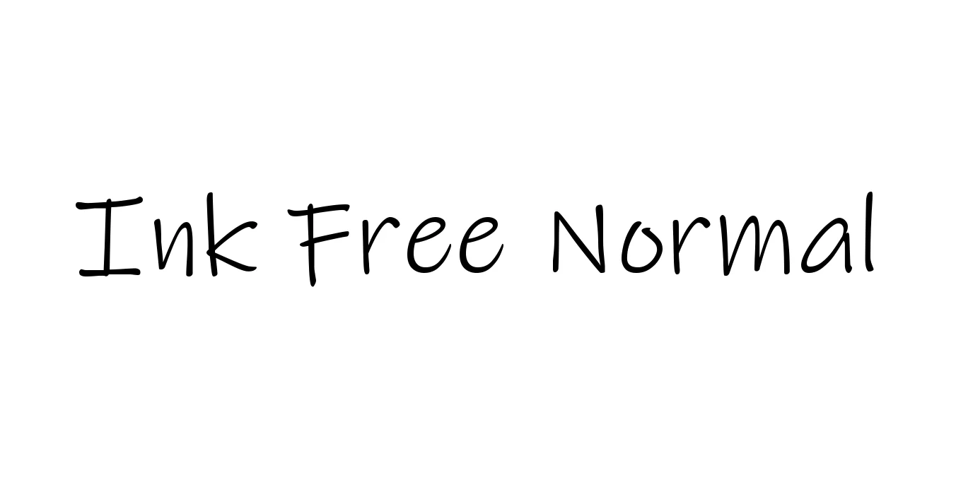 Ink Free Normal Font Preview