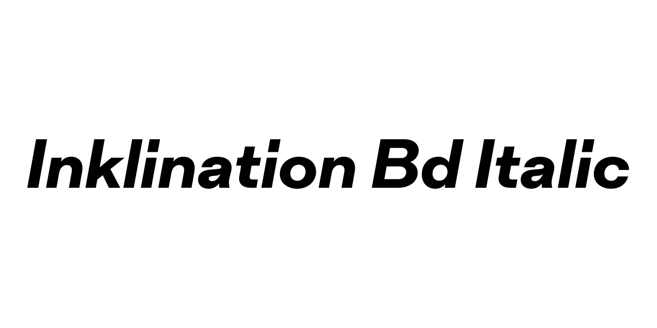 Inklination Bd Italic Font Preview