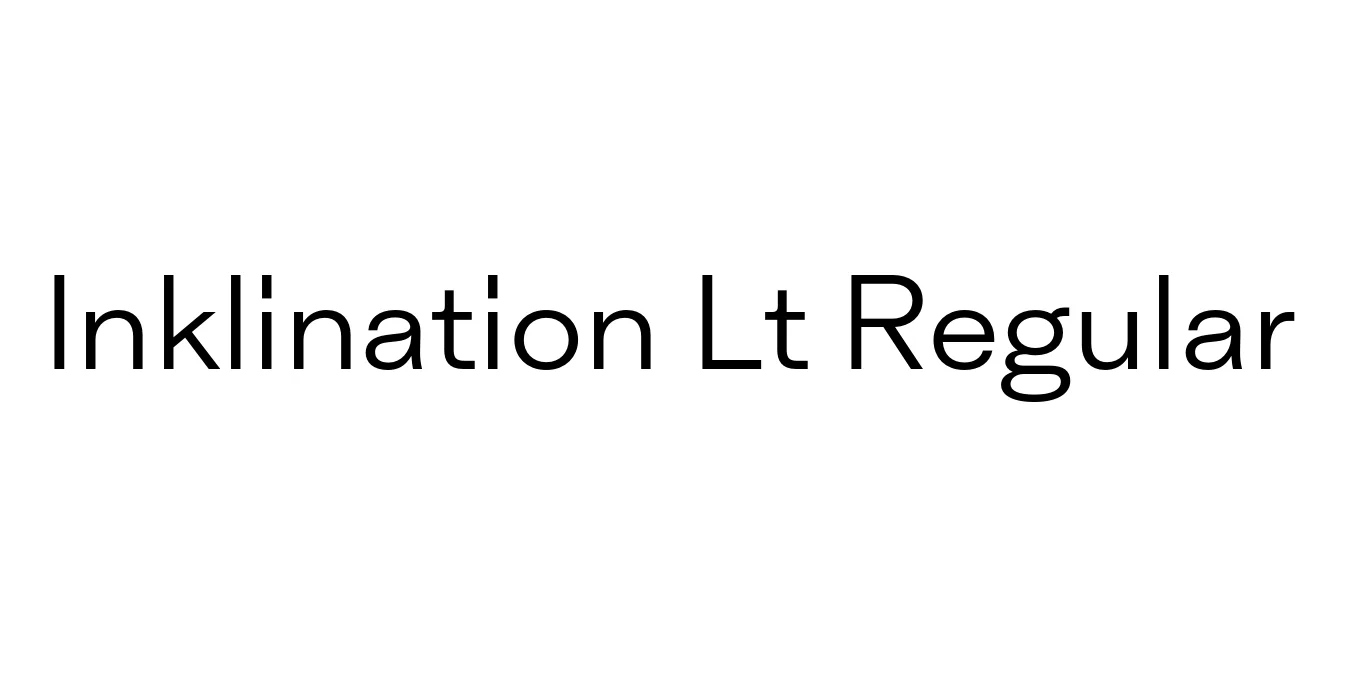 Inklination Lt Regular Font Preview