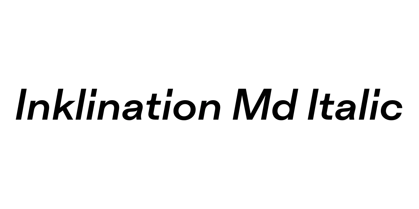 Inklination Md Italic Font Preview