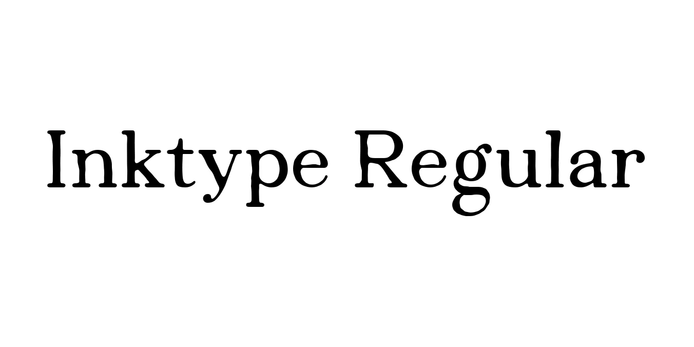 Inktype Regular Font Preview