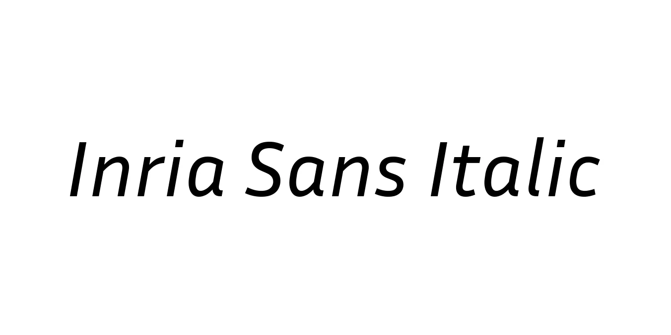 Inria Sans Italic Font Preview