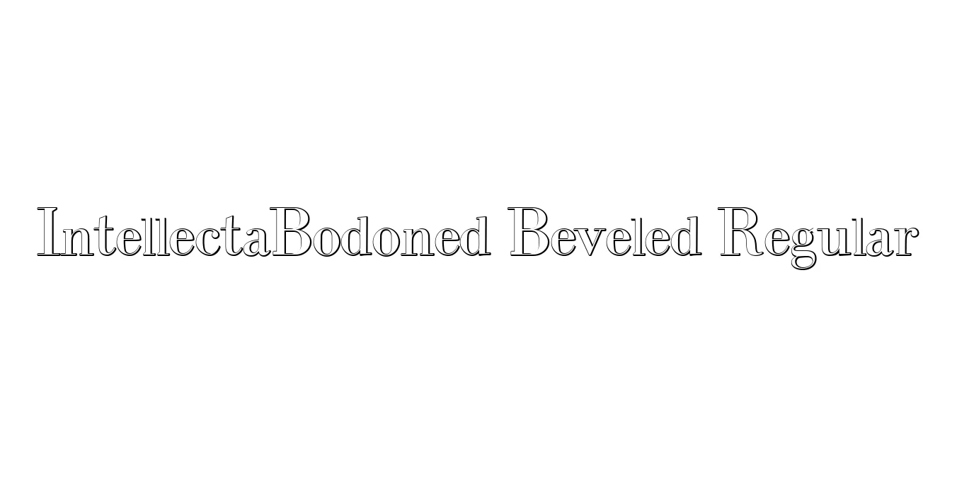 IntellectaBodoned Beveled Regular Font Preview