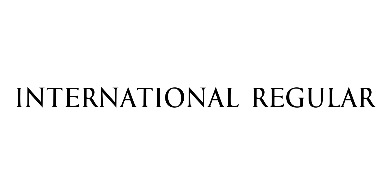 International Regular Font Preview
