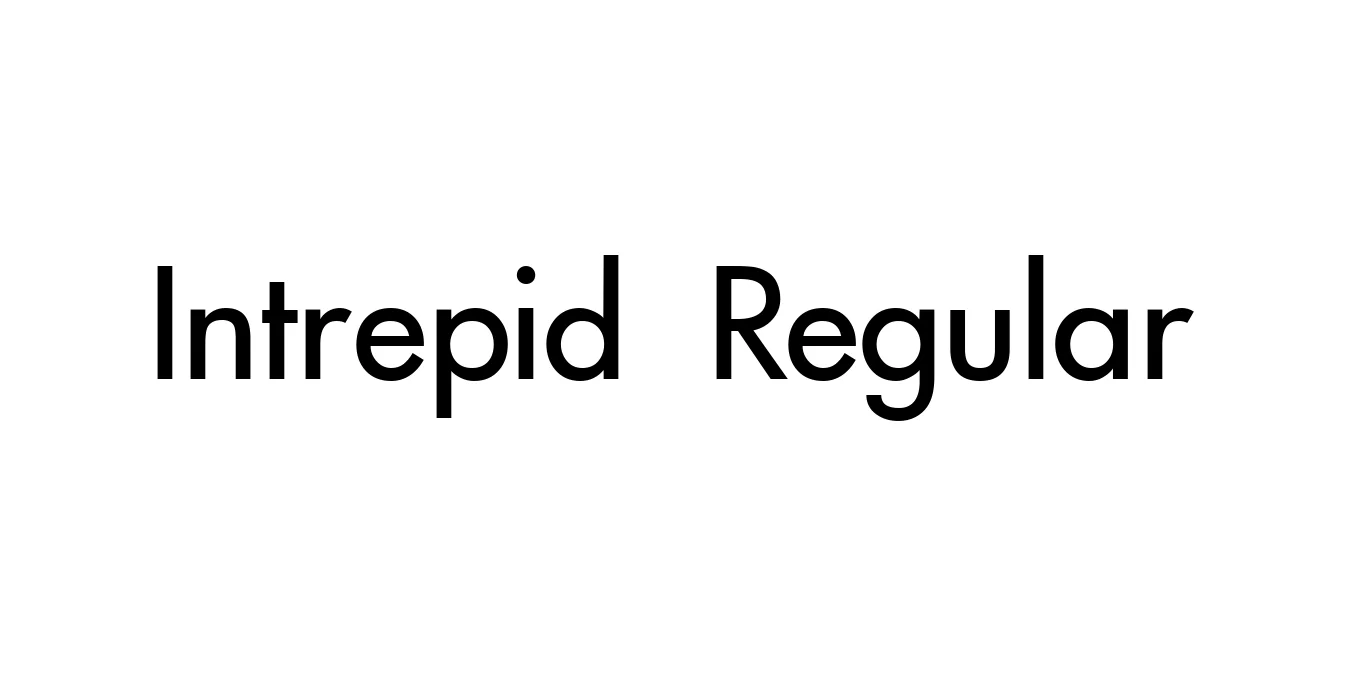 Intrepid Regular Font Preview