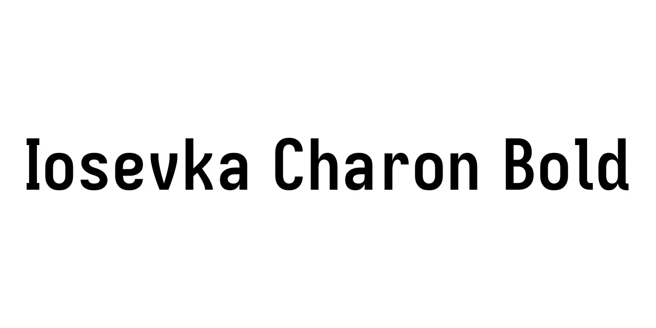 Iosevka Charon Bold Font Preview