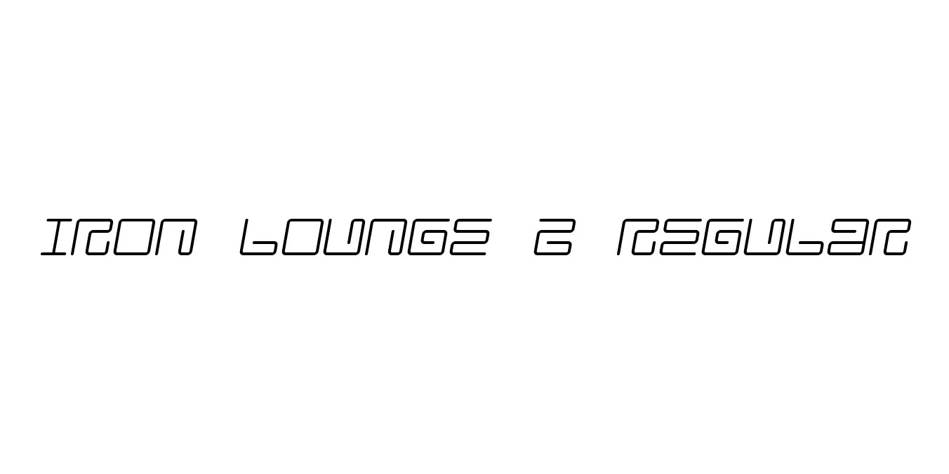 Iron Lounge 2 Regular Font Preview