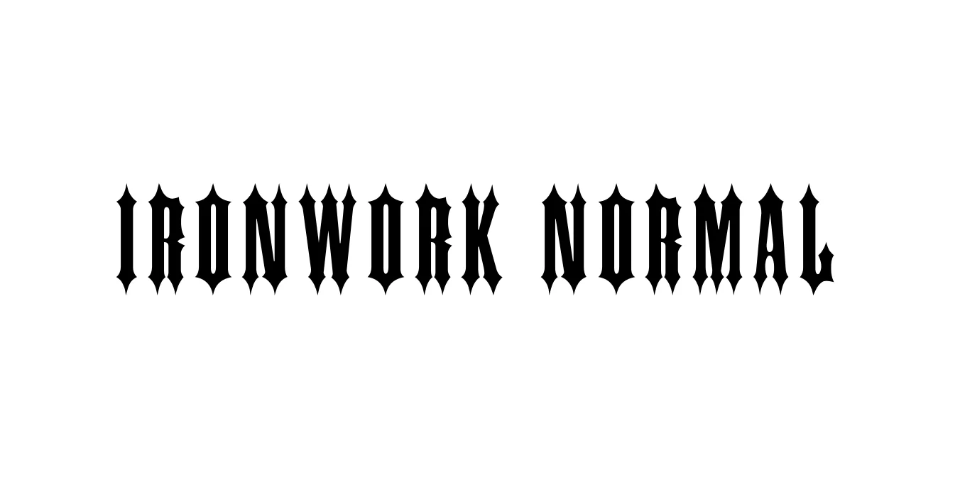 Ironwork Normal Font Preview