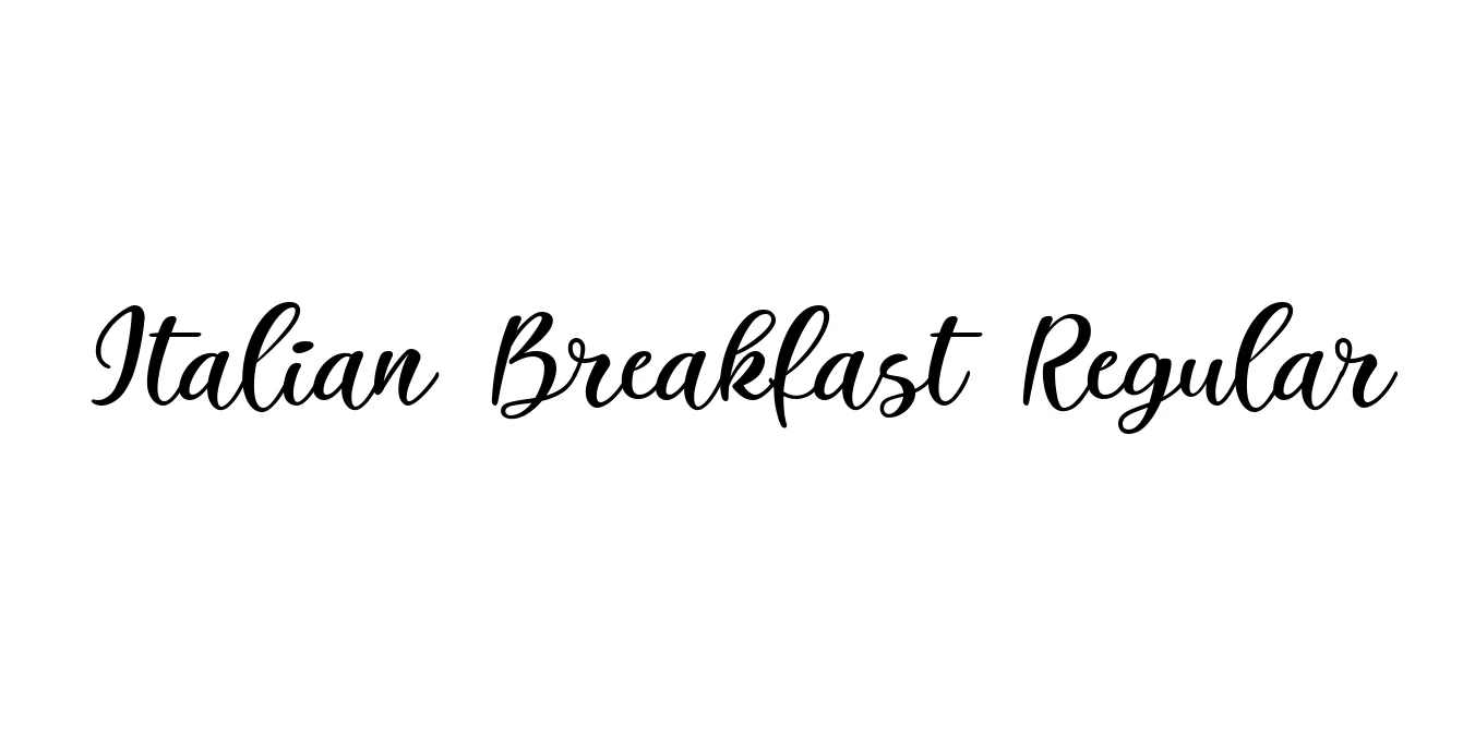 Italian Breakfast Regular Font Preview