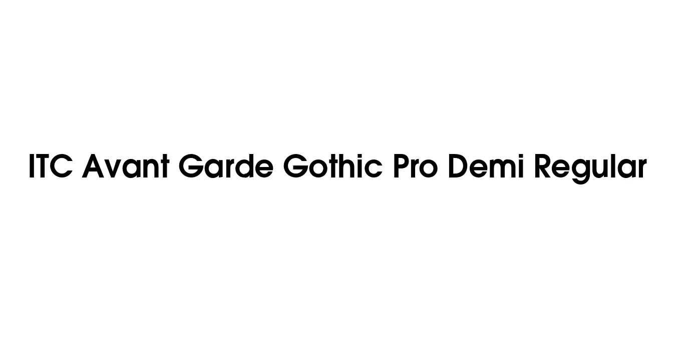 ITC Avant Garde Gothic Pro Demi Regular Font Preview