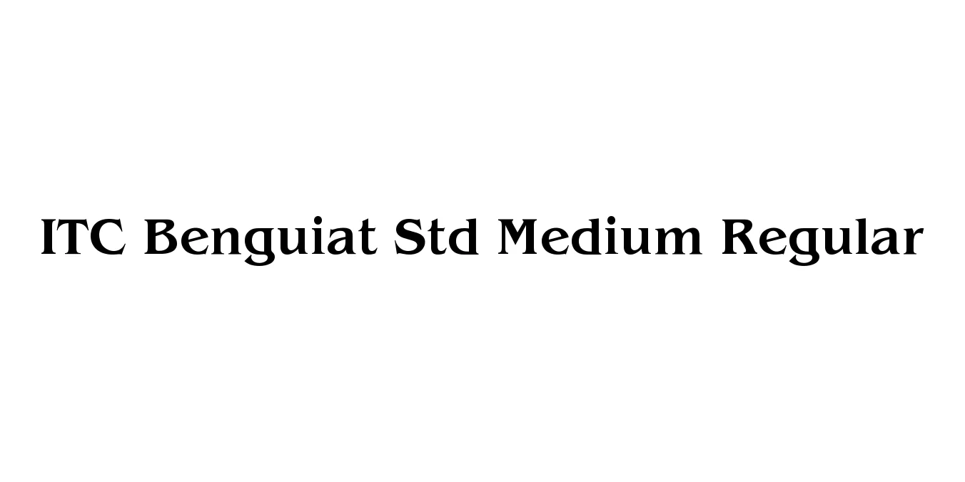 ITC Benguiat Std Medium Regular Font Preview