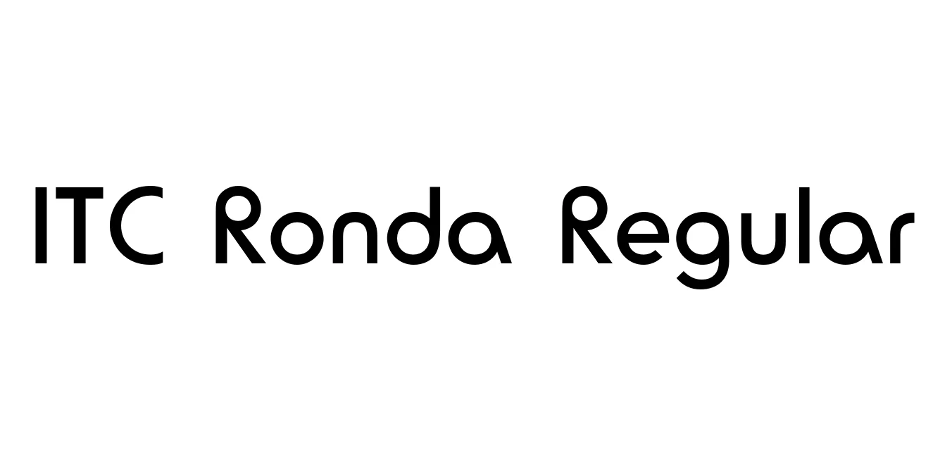 ITC Ronda Regular Font Preview