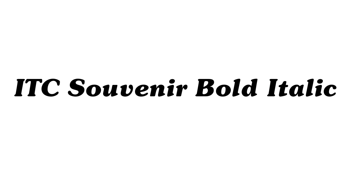 ITC Souvenir Bold Italic Font Preview