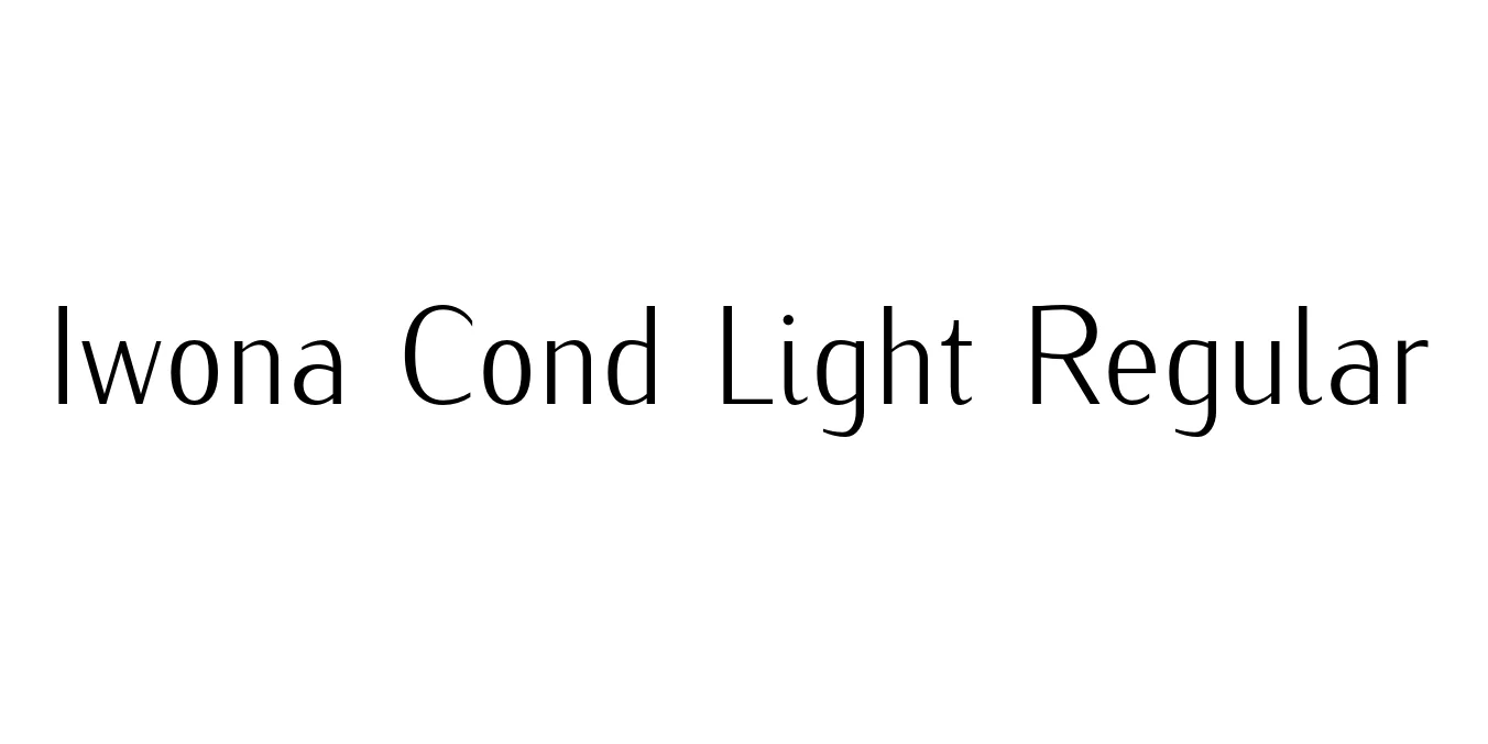 Iwona Cond Light Regular Font Preview